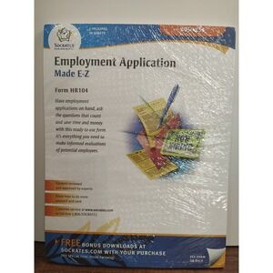 NOS Socrates Business Employment Application HR104 Vtg Made In USA A1
